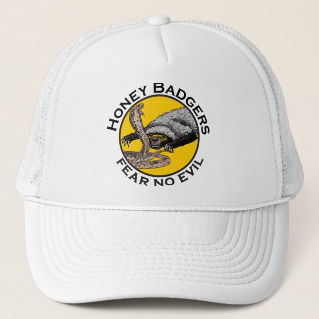 Casquette Honey Badgers ne crains pas mal Jaune effrayant An (Devant)