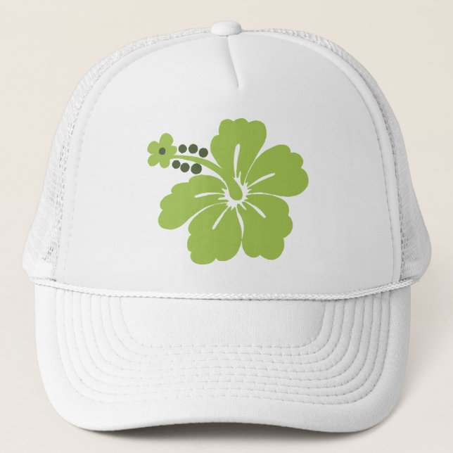 Casquette Honolua Hibiscus Tropical Trucker Chapeaux (Devant)