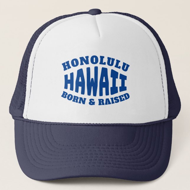 Casquette Honolulu Hawaii Né et élevé (Devant)