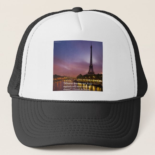 Casquette Honoré de Balzac Sur Paris France (Devant)