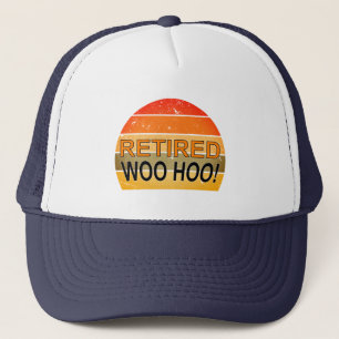 Casquette Hoo Woo Retraité Avec Coucher De Soleil Vintage