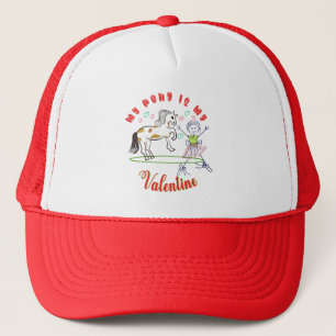 Casquette Hooves de coeur : Mon poney est ma Saint Valentin