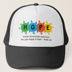 Casquette HOPE Prévention du suicide Écriture personnalisée