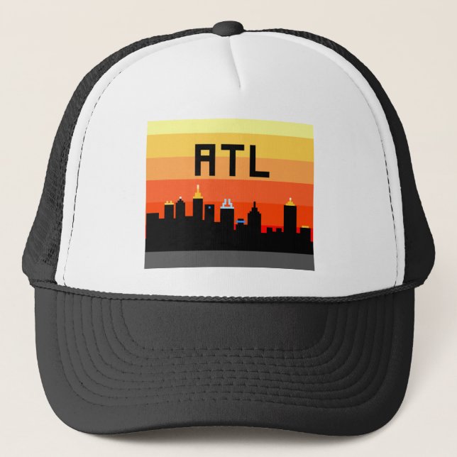 Casquette Horizon à 8 bits ATL d'Atlanta (Devant)