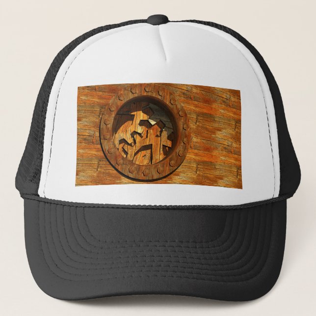 Casquette horloge en bois (Devant)