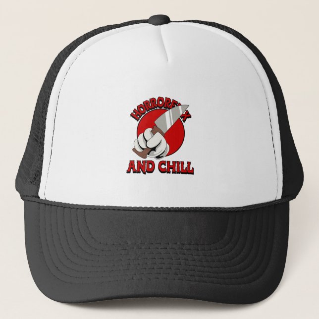 Casquette Horrorflix Et Chill A (Devant)