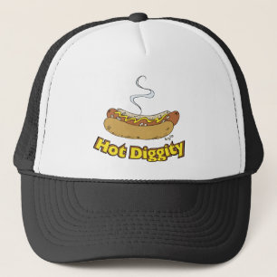 Casquette Hot-dog de ~ chaud de Diggity/hot-dogs
