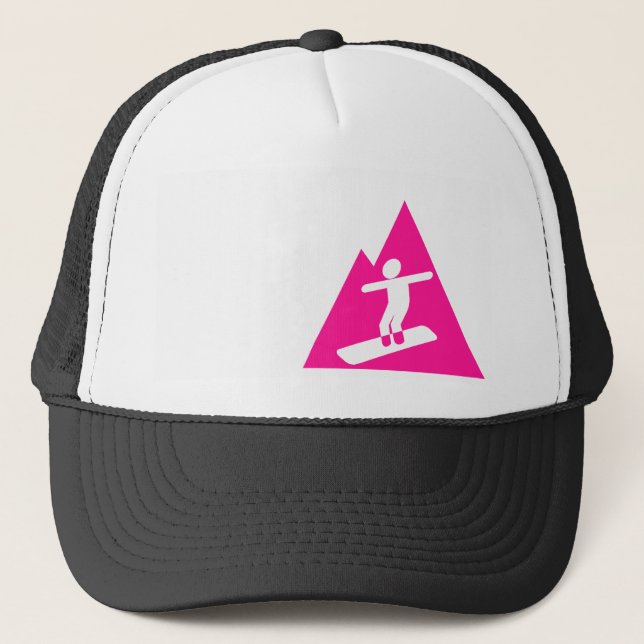 Casquette Hot Pink Snowboard (Devant)