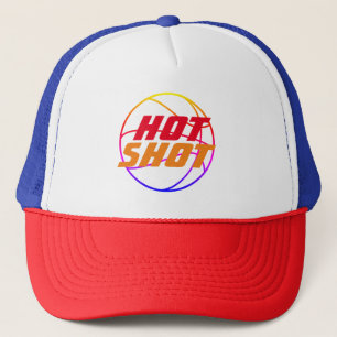Casquette Hot Shot   Citation de basket avec texte bleu
