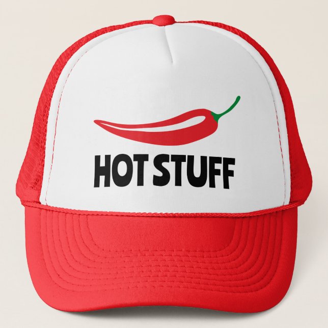 Casquette Hot Stups drôle épicé rouge cayenne piment (Devant)