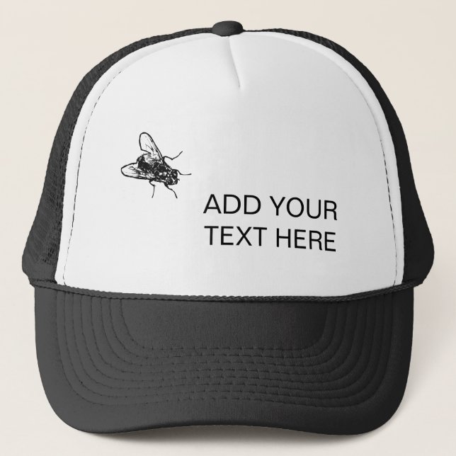 Casquette House fly et votre texte drôle personnalisable (Devant)