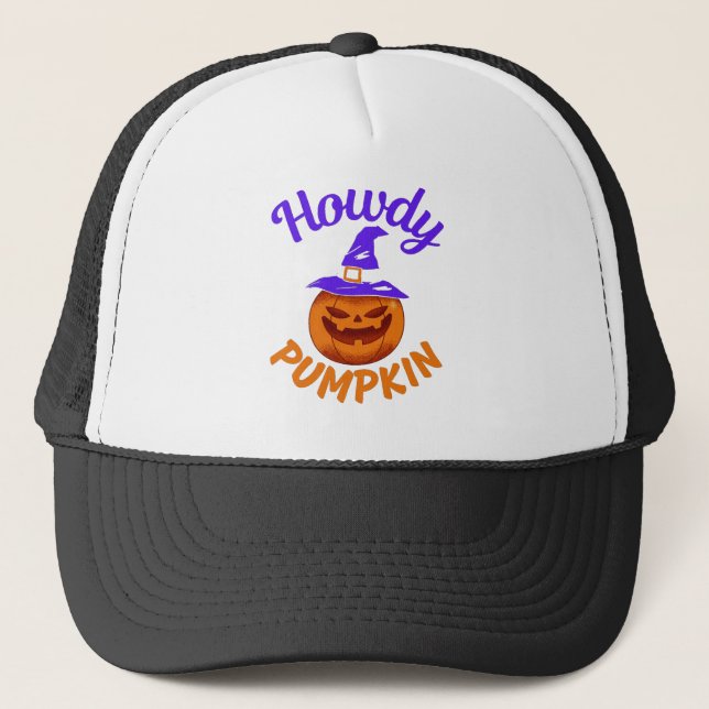 Casquette Howdy Citrouille Halloween (Devant)