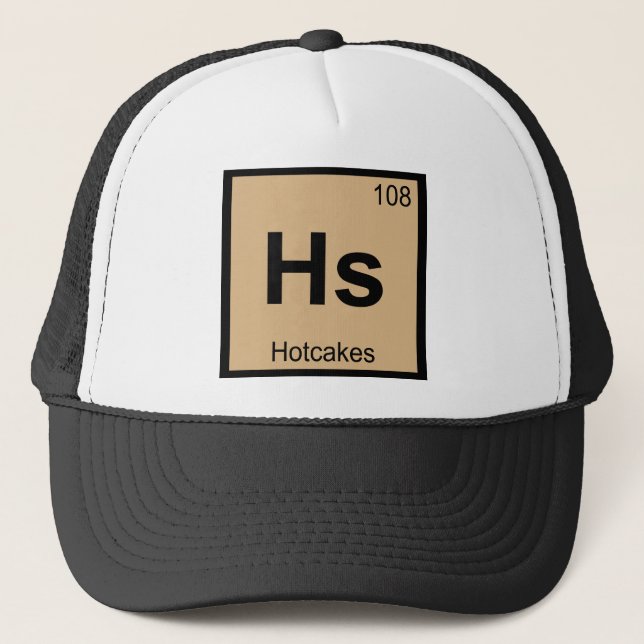 Casquette HS - Symbole de Tableau périodique de chimie de (Devant)