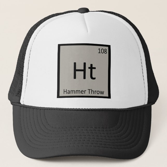 Casquette Ht - Lancer du marteau Athlétisme Symbole chimique (Devant)