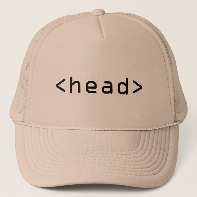 Casquette HTML Geeky <head> casquette/casquette de (Devant)