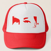 Hugo Chávez : Yeux et signature (rouge)