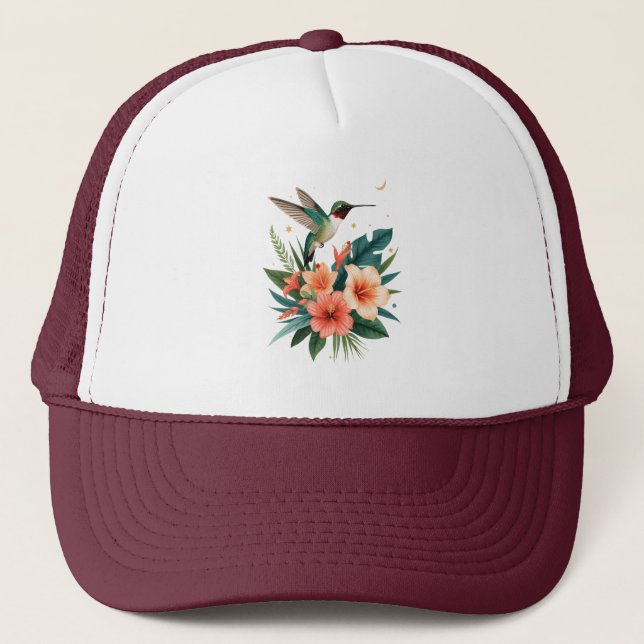 Casquette Hummingbird Bloom Tropical Cap (Devant)