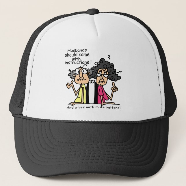 Casquette Humour d'attitude de maris et d'épouses (Devant)
