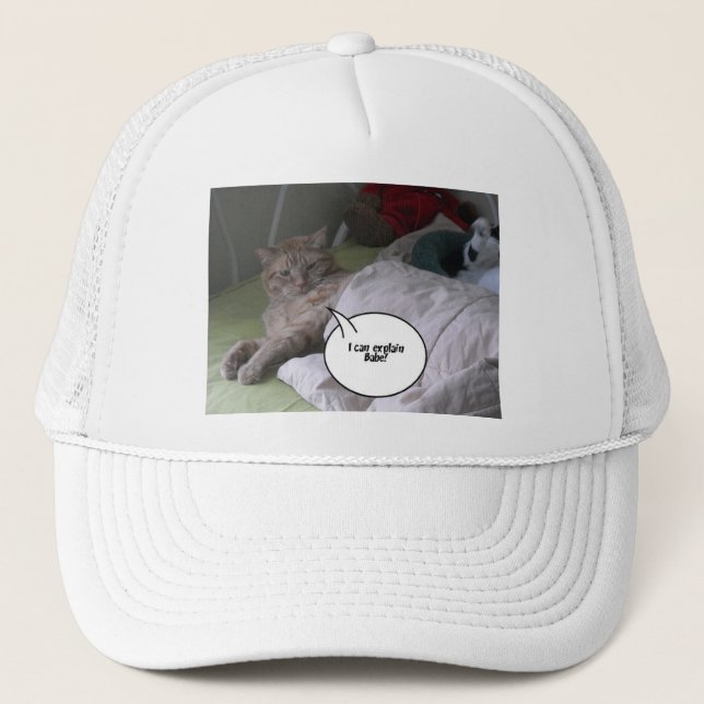Casquette Humour de chat Tabby Orange (Devant)