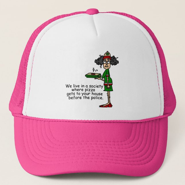 Casquette Humour de livraison de pizza (Devant)