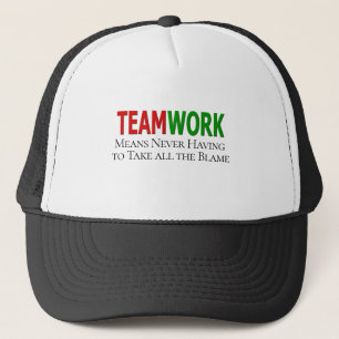 Casquette Humour de travail d'équipe