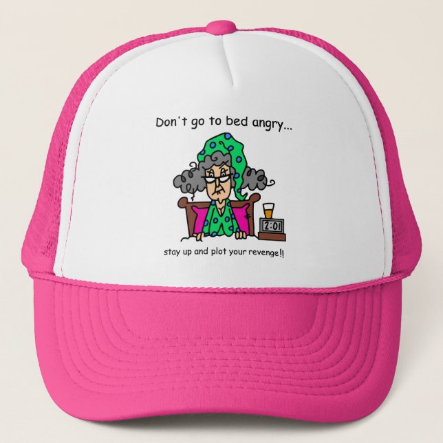 Casquette Humour heure du coucher (Devant)