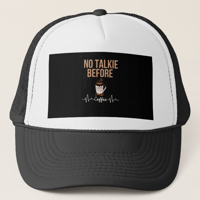 Casquette Humour « Pas de Parole Avant le Café » pour les Am (Devant)