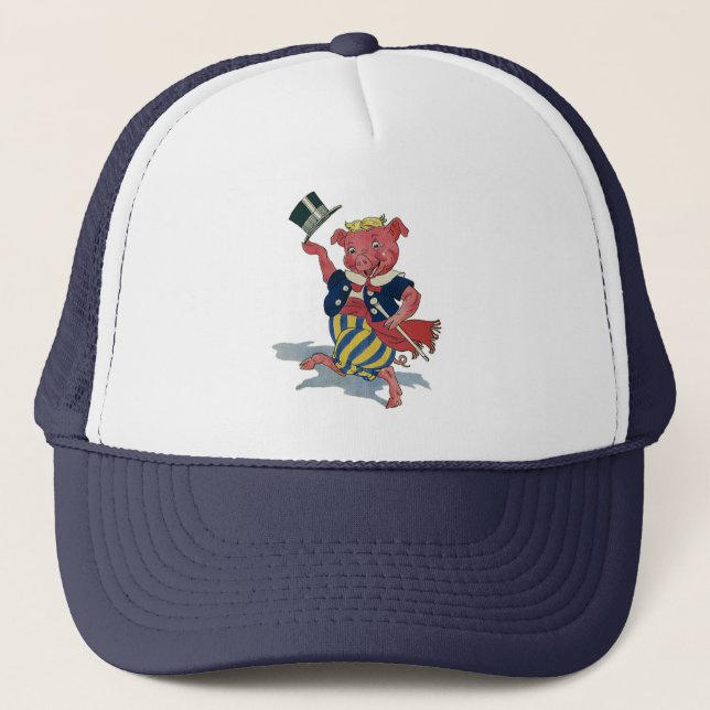 Casquette Humour vintage, Jolie Danse De Cochon Danses (Devant)