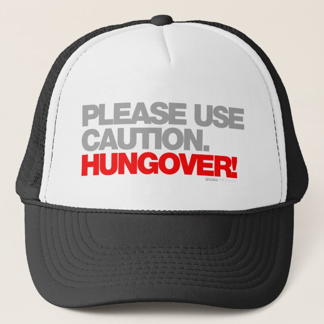 Casquette HUNGOVER faites attention svp - bière potable bue (Devant)