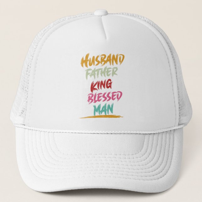 Casquette Husband, Father, King, Blessed Man | Father's Day (Devant)