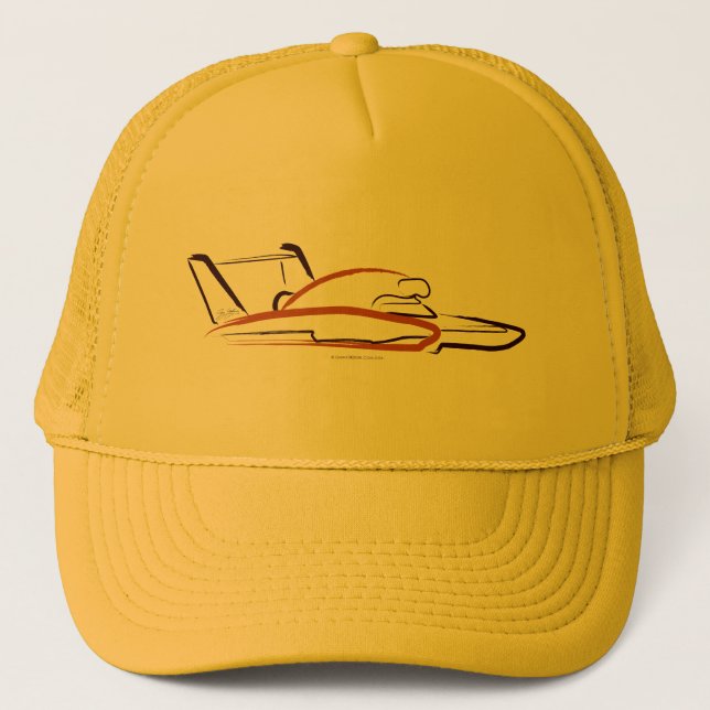 Casquette Hydroplane 01 Sable sur Jaune (Devant)