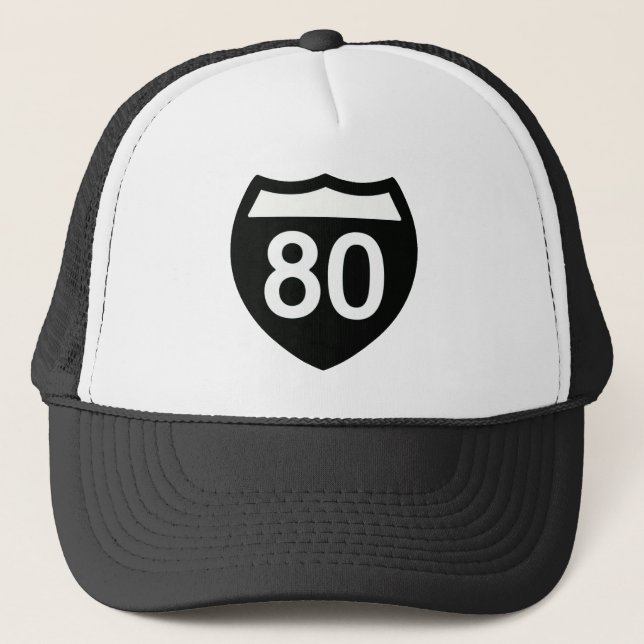 Casquette I-80 Highway sign T-shirt design (Devant)