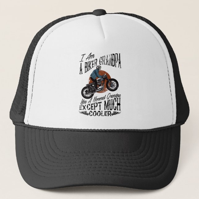 Casquette I Am A Biker Grand-pa - Cadeau pour Grandpas Motor (Devant)