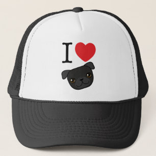 Casquette I carlins noirs de coeur