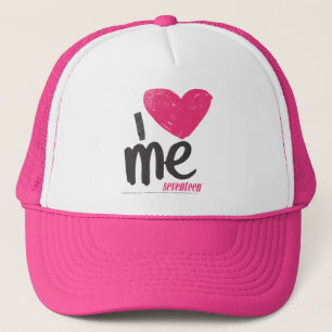 Casquette I coeur je magenta