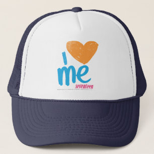 Casquette I coeur j'orange/Aqua