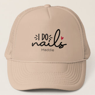 Casquette I Do Nails Red Heart Personnalisé