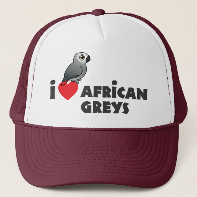 Casquette I gris africains de coeur (Devant)