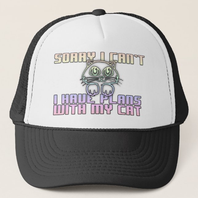 Casquette I have planes with my cat (Devant)