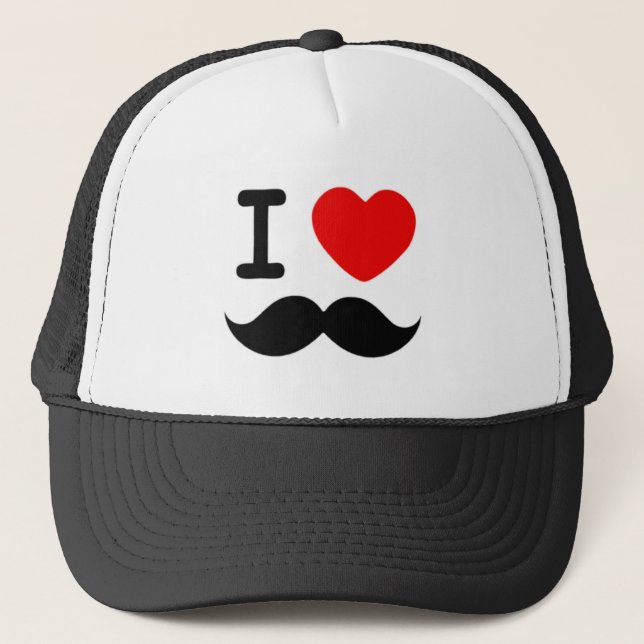Casquette I heart / Lost Mustaches / Mustaches (Devant)