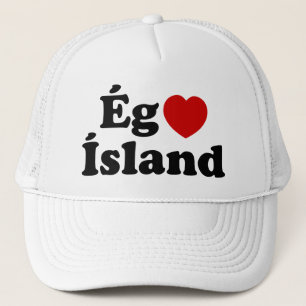 Casquette I Heart (Love) Islande [Ég Elska Ísland] Islandais