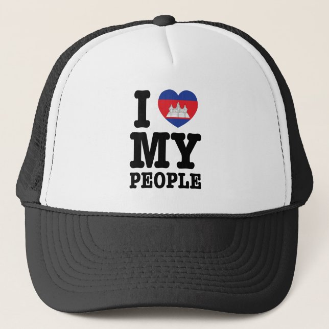Casquette I Heart (Love) My Khmer People (Devant)
