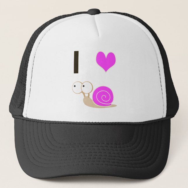 Casquette I heart Snails - Rose (Devant)