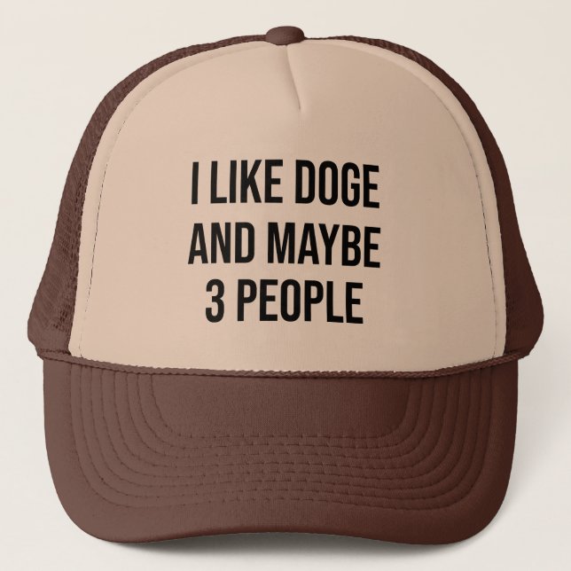 CASQUETTE I LIKE DOGE  AND MAYBE 3 PEOPLE (Devant)