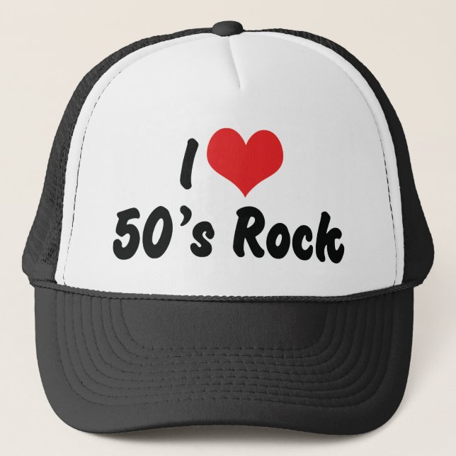 Casquette I Love 50's Rock Music (Devant)
