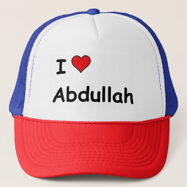 Casquette I Love Abdullah (Devant)