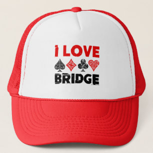 Casquette I Love Bridge Card Joueur passionné