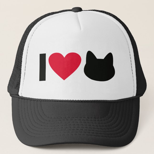 Casquette I love cats (Devant)