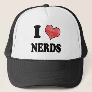 Casquette I Love (Coeur Plaid) Nerds