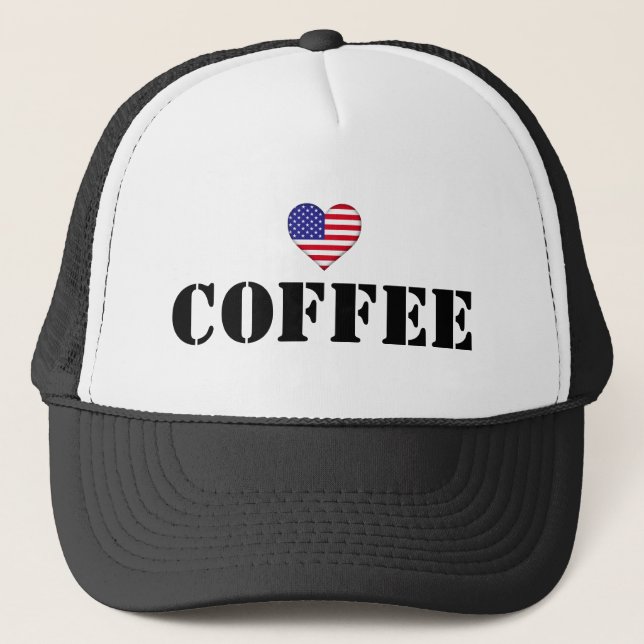 Casquette I Love Coffee™ Trucker Hat (Devant)